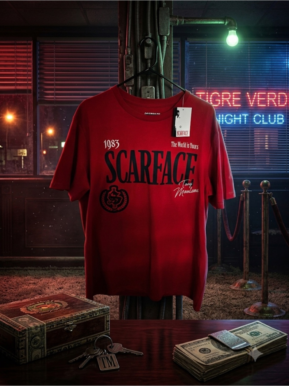 Scarface Tony Montana 1983 Red Graphic T-Shirt